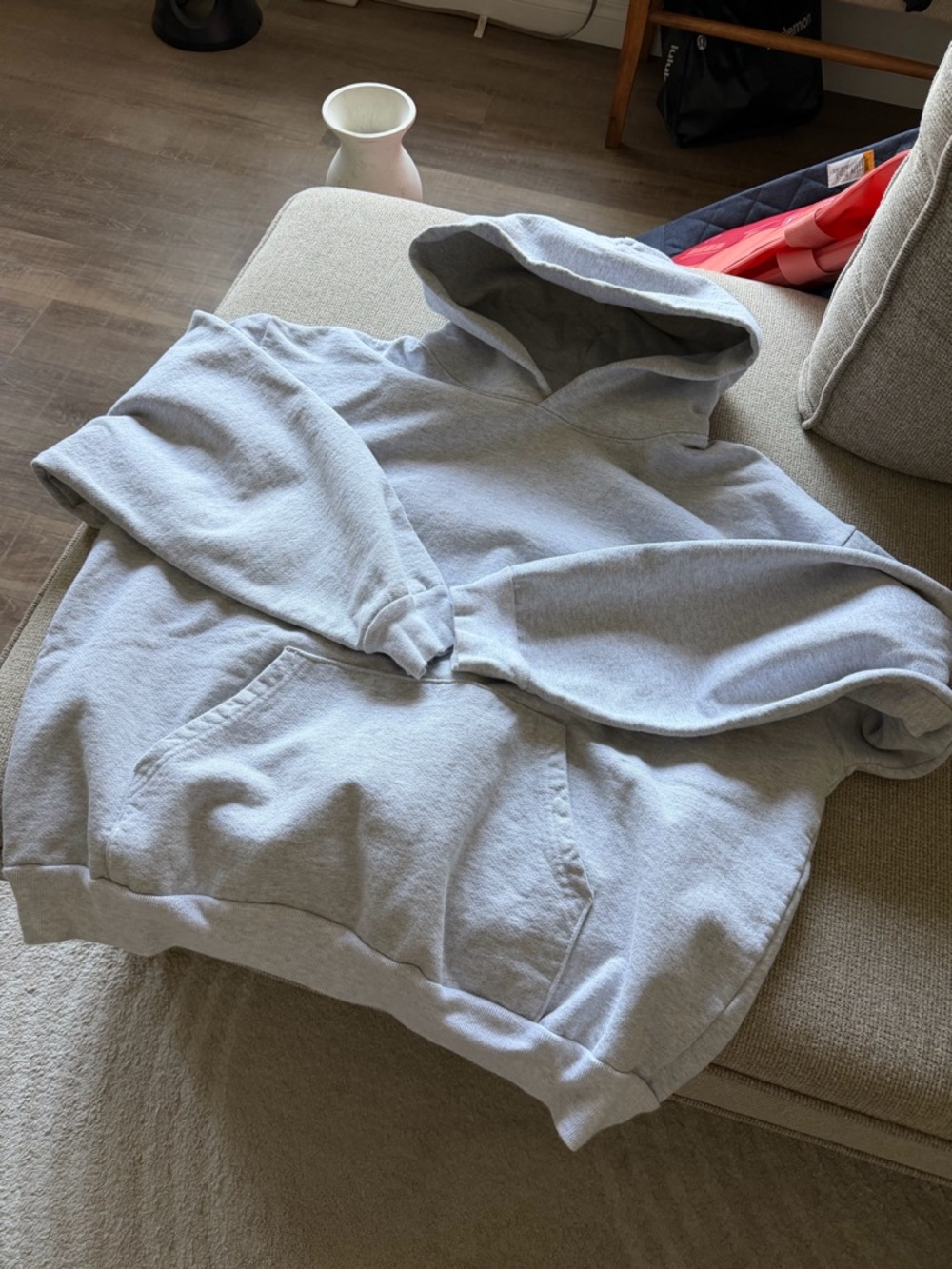 Los Angeles Apparel Heather Gray Heavy Fleece Hoodie